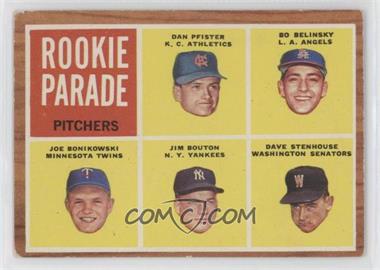 1962 Topps - [Base] #592 - High # - Dan Pfister, Bo Belinsky, Joe Bonikowski, Jim Bouton, Dave Stenhouse [Poor to Fair]