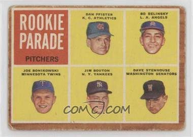 1962 Topps - [Base] #592 - High # - Dan Pfister, Bo Belinsky, Joe Bonikowski, Jim Bouton, Dave Stenhouse