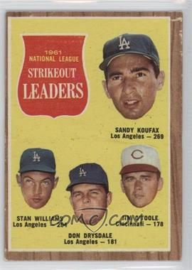 1962 Topps - [Base] #60 - League Leaders - Sandy Koufax, Stan Williams, Don Drysdale, Jim O'Toole [Good to VG‑EX]