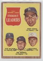 League Leaders - Sandy Koufax, Stan Williams, Don Drysdale, Jim O'Toole