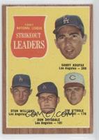 League Leaders - Sandy Koufax, Stan Williams, Don Drysdale, Jim O'Toole [Noted]