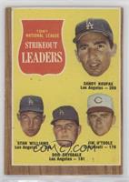 League Leaders - Sandy Koufax, Stan Williams, Don Drysdale, Jim O'Toole [COMC&n…