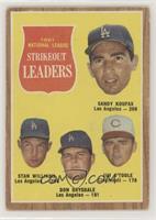 League Leaders - Sandy Koufax, Stan Williams, Don Drysdale, Jim O'Toole