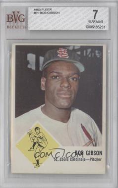 1963 Fleer - [Base] #61 - Bob Gibson [BVG 7 NEAR MINT]