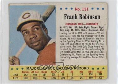 1963 Jell-O - [Base] #131 - Frank Robinson [Good to VG‑EX]