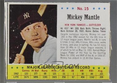 1963 Jell-O - [Base] #15 - Mickey Mantle [Good to VG‑EX]