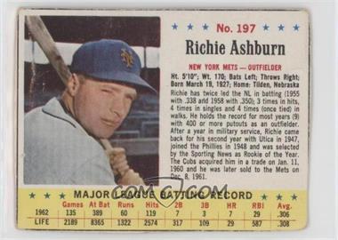 1963 Jell-O - [Base] #197 - Richie Ashburn [Poor to Fair]