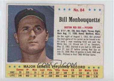 1963 Jell-O - [Base] #84 - Bill Monbouquette [Poor to Fair]