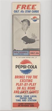 1963 Pepsi-Cola Houston Colt .45s - [Base] - With Tab #_PERU - Pete Runnels