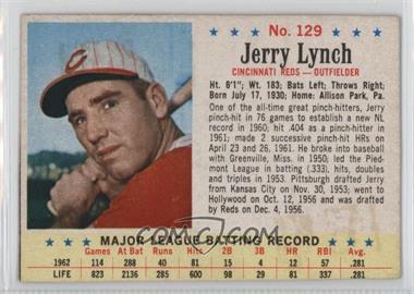 1963 Post - [Base] #129 - Jerry Lynch [Poor to Fair]