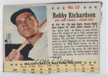 1963 Post - [Base] #13 - Bobby Richardson [Authentic]