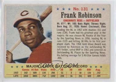 1963 Post - [Base] #131.1 - Frank Robinson (No Stripes On Cap)
