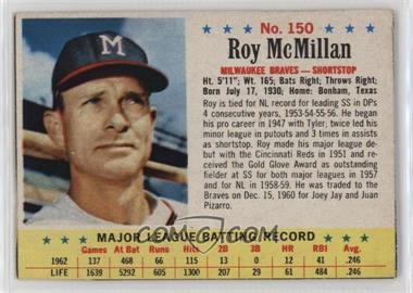 1963 Post - [Base] #150 - Roy McMillan