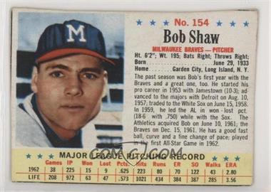 1963 Post - [Base] #154 - Bob Shaw