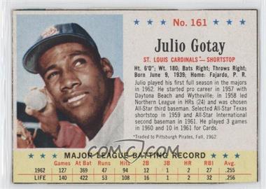 1963 Post - [Base] #161 - Julio Gotay