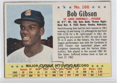 1963 Post - [Base] #166 - Bob Gibson [Authentic]