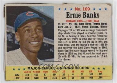 1963 Post - [Base] #169 - Ernie Banks [Poor to Fair]
