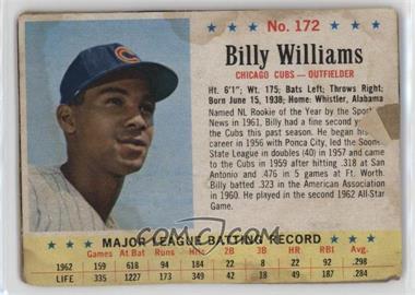 1963 Post - [Base] #172 - Billy Williams [Poor to Fair]