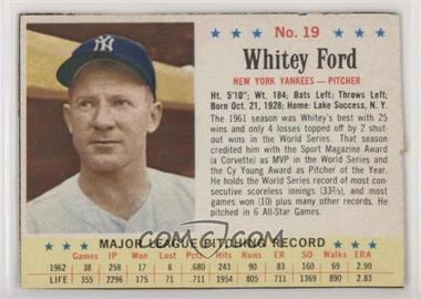 1963 Post - [Base] #19 - Whitey Ford [Noted]
