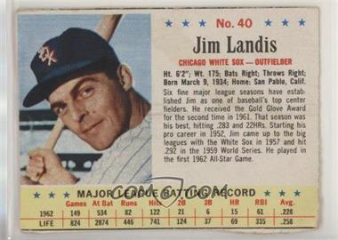 1963 Post - [Base] #40 - Jim Landis