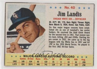 1963 Post - [Base] #40 - Jim Landis