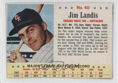 1963 Post - [Base] #40 - Jim Landis [Noted]