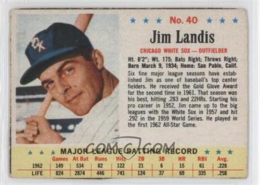 1963 Post - [Base] #40 - Jim Landis [Authentic]