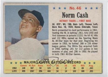1963 Post - [Base] #46 - Norm Cash [Authentic]
