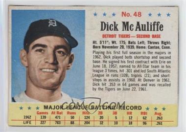 1963 Post - [Base] #48 - Dick McAuliffe