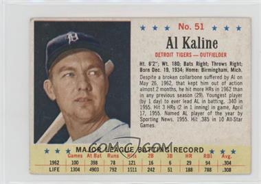 1963 Post - [Base] #51 - Al Kaline [Noted]