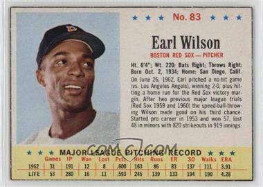 1963 Post - [Base] #83 - Earl Wilson [Poor to Fair]