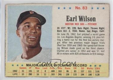 1963 Post - [Base] #83 - Earl Wilson [Poor to Fair]