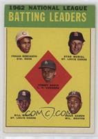 League Leaders - 1962 National League Batting Leaders (Frank Robinson, Stan Mus…