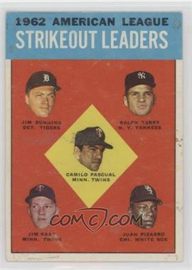 1963 Topps - [Base] #10 - League Leaders - Camilo Pascual, Jim Bunning, Ralph Terry, Jim Kaat, Juan Pizarro