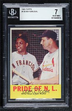 1963 Topps - [Base] #138 - Pride of the N.L. (Willie Mays, Stan Musial) [BGS 7 NEAR MINT]