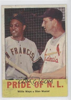 1963 Topps - [Base] #138 - Pride of the N.L. (Willie Mays, Stan Musial) [Good to VG‑EX]