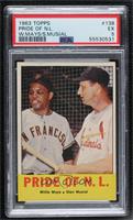 Pride of the N.L. (Willie Mays, Stan Musial) [PSA 5 EX]