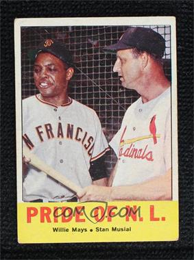 1963 Topps - [Base] #138 - Pride of the N.L. (Willie Mays, Stan Musial)