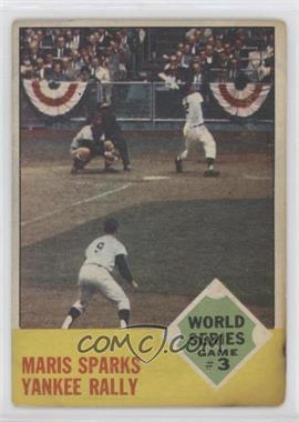 1963 Topps - [Base] #144 - World Series - Game #3 (Roger Maris) [Good to VG‑EX]