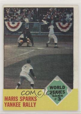1963 Topps - [Base] #144 - World Series - Game #3 (Roger Maris)