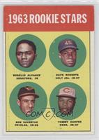 Rookie Stars - Rogelio Alvarez, Bob Saverine, Tommy Harper, Dave Roberts