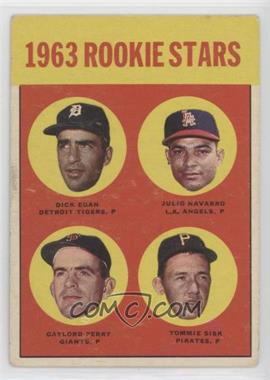 1963 Topps - [Base] #169 - Rookie Stars - Dick Egan, Julio Navarro, Tommie Sisk, Gaylord Perry