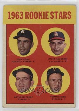 1963 Topps - [Base] #169 - Rookie Stars - Dick Egan, Julio Navarro, Tommie Sisk, Gaylord Perry [Good to VG‑EX]