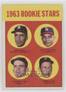 1963 Topps - [Base] #169 - Rookie Stars - Dick Egan, Julio Navarro, Tommie Sisk, Gaylord Perry