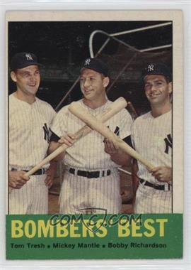 1963 Topps - [Base] #173 - Bombers' Best (Tom Tresh, Mickey Mantle, Bobby Richardson)