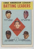 1962 American League Batting Leaders (Mickey Mantle, Floyd Robinson, Pete Runne…