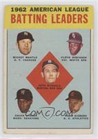 League Leaders - 1962 American League Batting Leaders (Mickey Mantle, Floyd Rob…