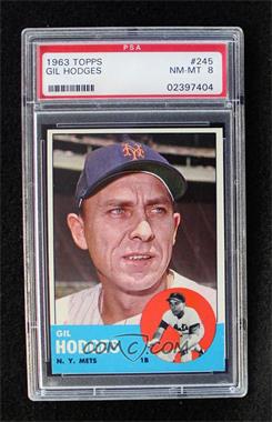 1963 Topps - [Base] #245 - Gil Hodges [PSA 8 NM‑MT]