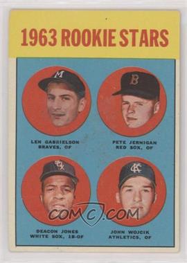 1963 Topps - [Base] #253 - Rookie Stars - Len Gabrielson, Pete Jernigan, Deacon Jones, John Wojcik)