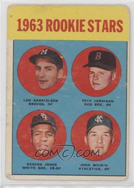 1963 Topps - [Base] #253 - Rookie Stars - Len Gabrielson, Pete Jernigan, Deacon Jones, John Wojcik)